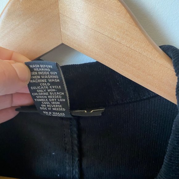 Venezia corduroy jacket black 2 buttons relaxed fit Plus women 14/16W - Picture 7 of 7